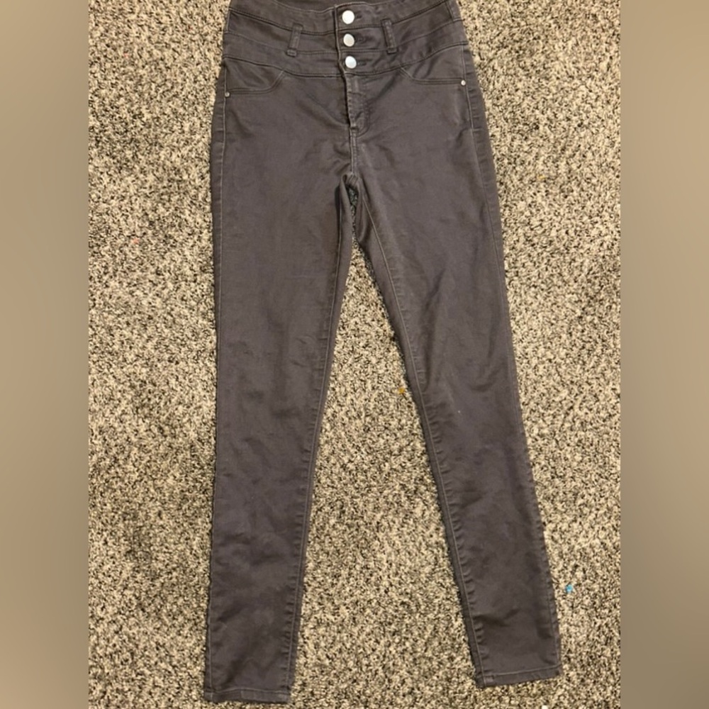 Refuge Button Down Gray Jeans